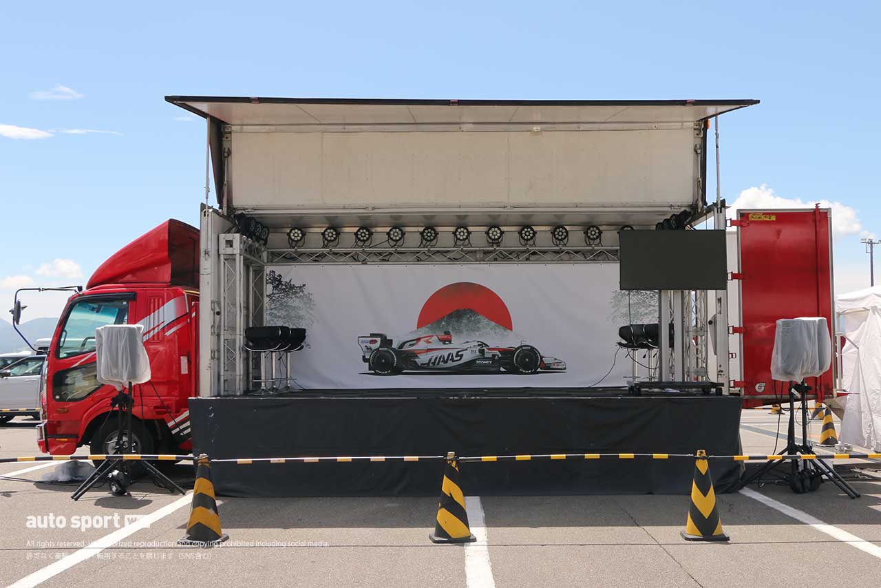 ハースF1富士テスト現場の様子