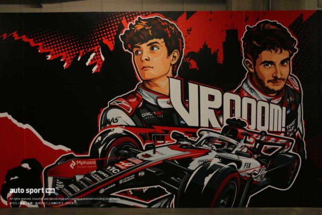 ハースF1富士テスト現場の様子