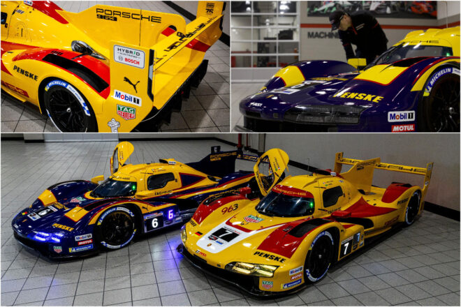 ポルシェ・ペンスキーが栄光のマシンをトリビュート。2台の『963』がロード・アメリカで特別カラーをまとう／IMSA