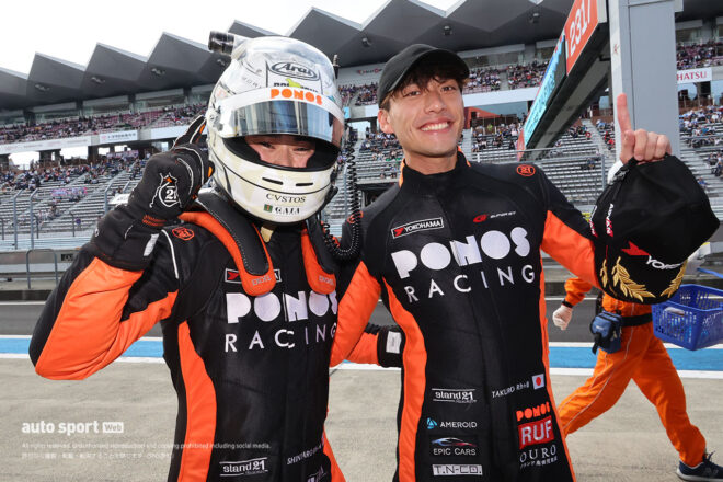 川端伸太朗と篠原拓朗（PONOS FERRARI 296 EVO）