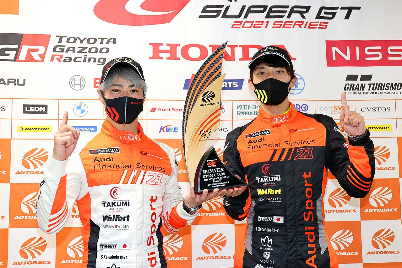 川端伸太朗と篠原拓朗（Hitotsuyama Audi R8 LMS）