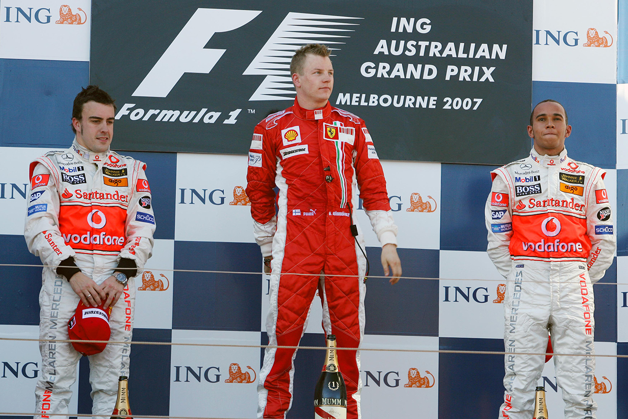2007年F1第1戦オーストラリアGP表彰式