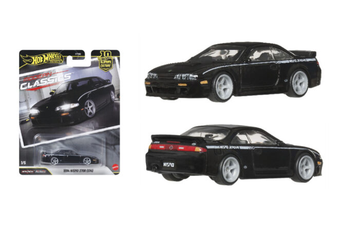 ニスモ270Rやテスタロッサなど、1980～90年代の名車を精巧に再現したホットウィール新作5台が発売