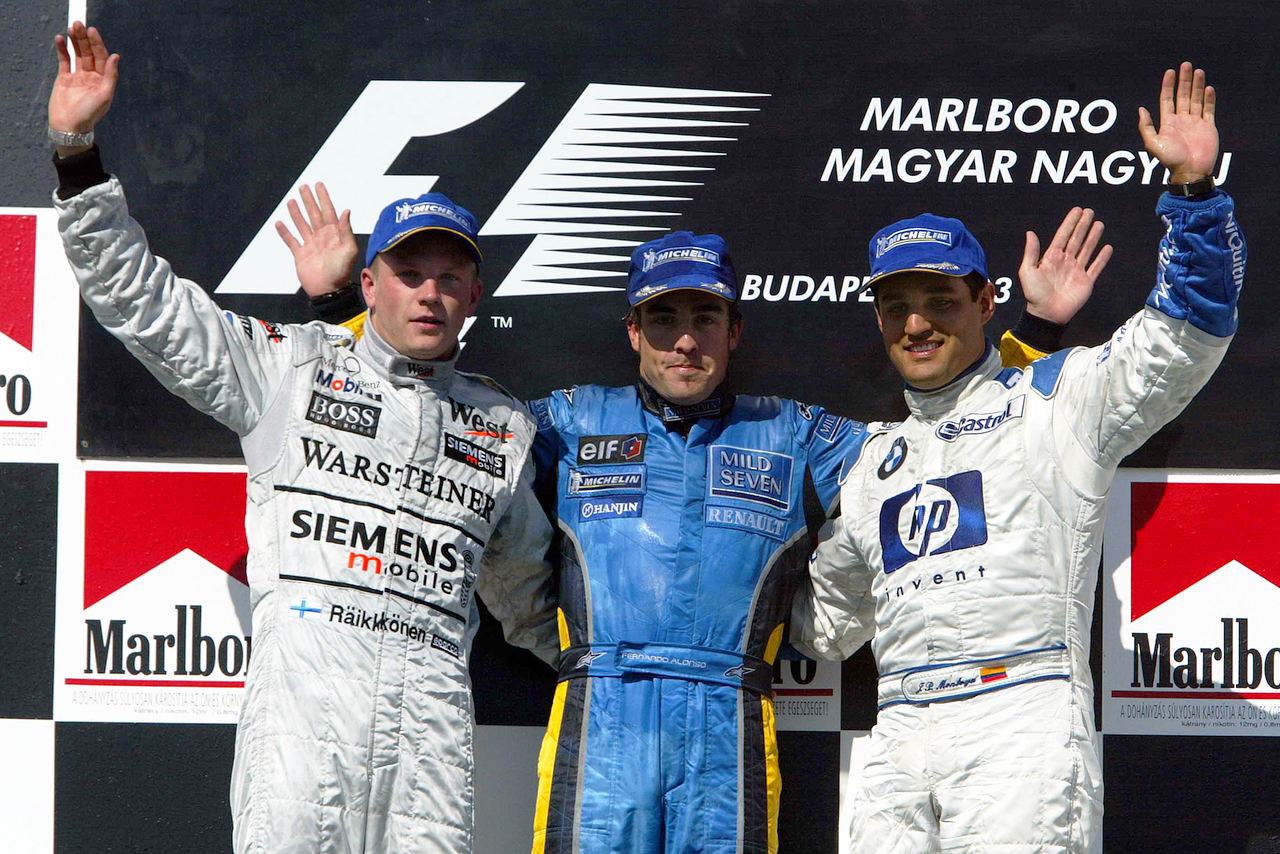 2003年F1第13戦ハンガリーGP表彰式