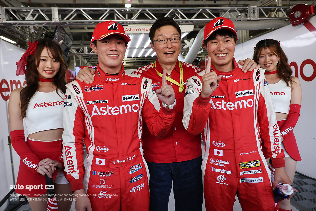 野村勇斗／金石勝智監督／塚越広大（Astemo HRC PRELUDE-GT）