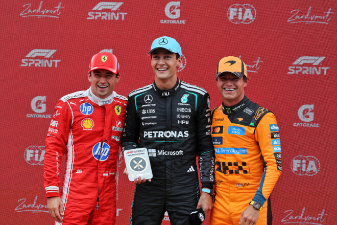 2026年F1第12戦オランダGP　スプリント上位3名