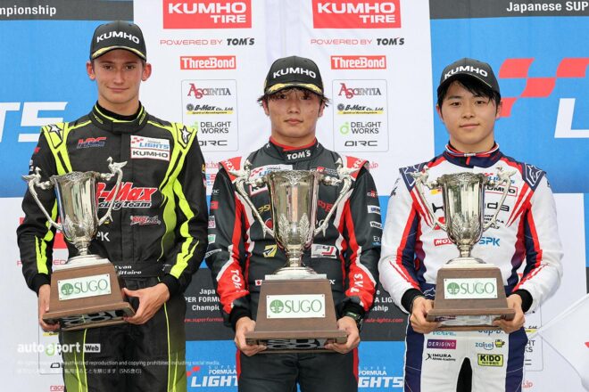 スーパーフォーミュラ・ライツ第13戦SUGOは鈴木斗輝哉がポール・トゥ・ウインで初優勝を飾る