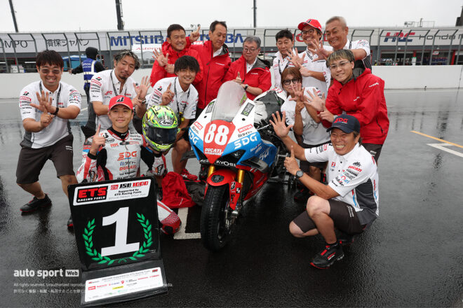優勝した水野涼（SDG DUCATI Team KAGAYAMA）／2026全日本ロード第5戦もてぎ JSB1000 レース1