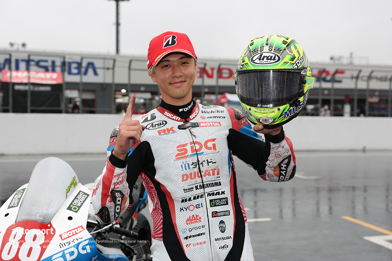 優勝した水野涼（SDG DUCATI Team KAGAYAMA）／2026全日本ロード第5戦もてぎ JSB1000 レース1