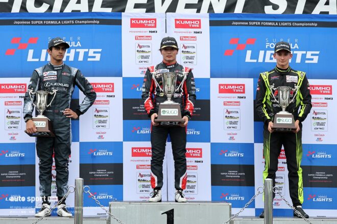 全日本スーパーフォーミュラ・ライツ選手権第14戦は雨中のレースを制し鈴木斗輝哉が連勝を飾る