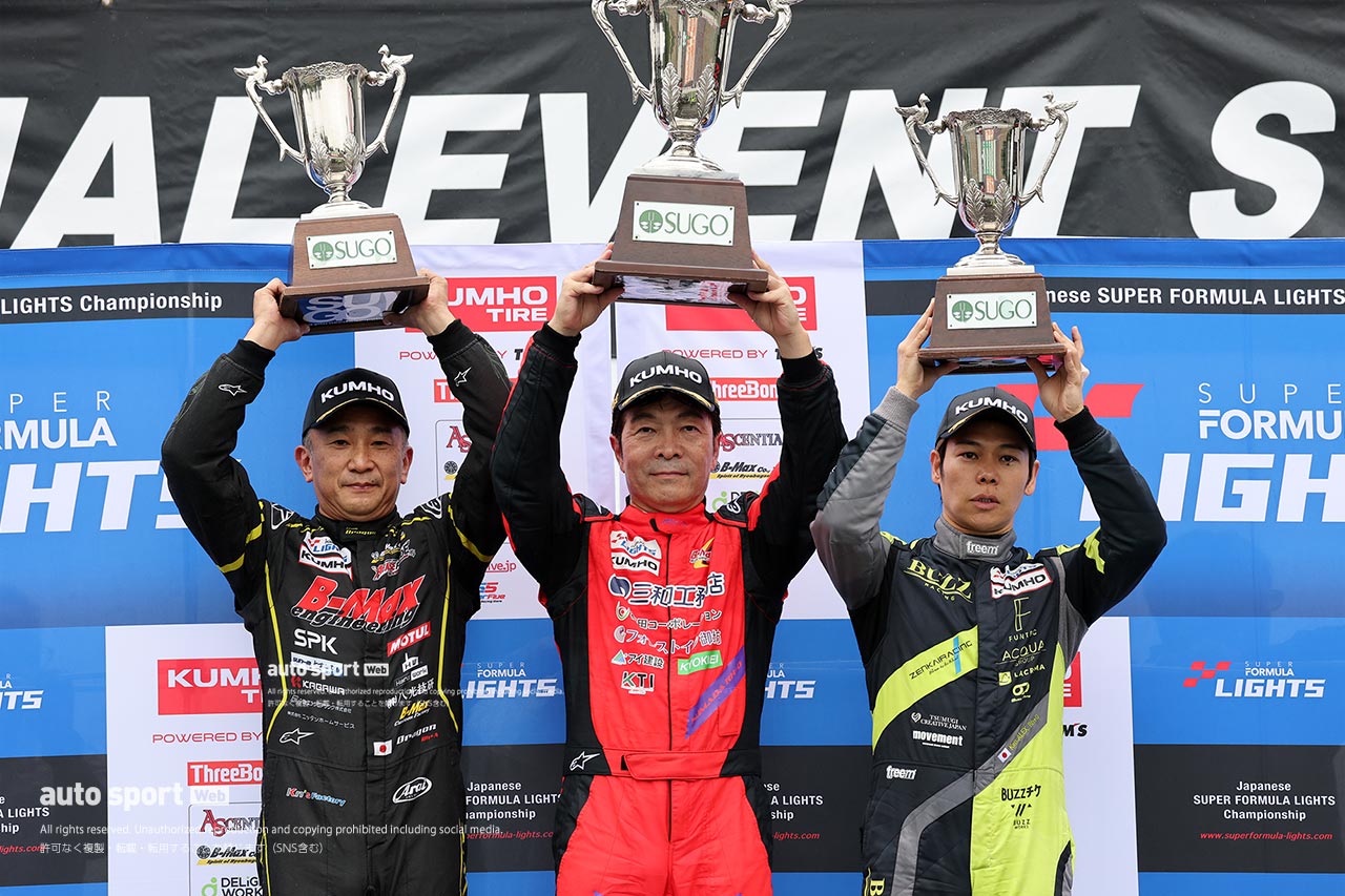 全日本スーパーフォーミュラ・ライツ選手権第14戦は雨中のレースを制し鈴木斗輝哉が連勝を飾る