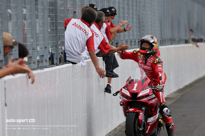 優勝した羽田太河（Astemo Pro Honda S I Racing）／2026全日本ロード第5戦もてぎ ST1000 レース2