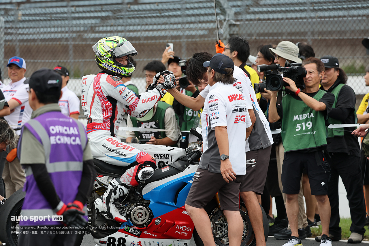 優勝を飾った水野涼（SDG DUCATI Team KAGAYAMA）／2026全日本ロード第5戦もてぎ JSB1000 レース2