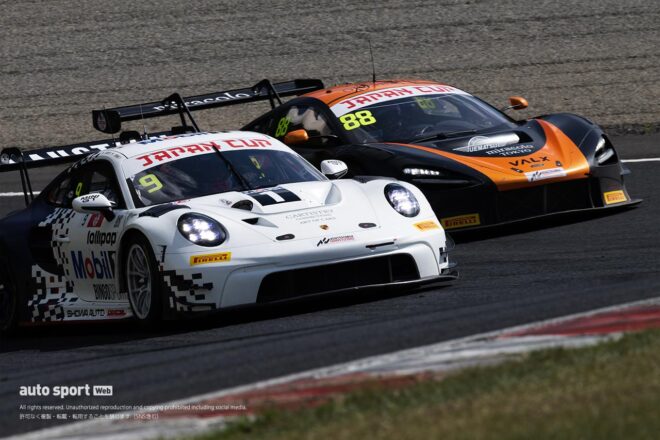 SROジャパンカップ第3ラウンド岡山のレース2は緊迫のバトルを制しK-tunes Racingの96号車が嬉しい地元優勝を飾る