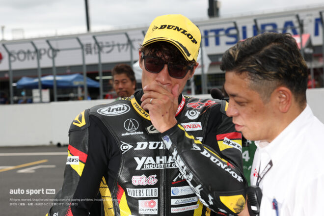 レース後に悔し涙を滲ませる長島哲太（DUNLOP Racing Team with YAHAGI）／2026全日本ロード第5戦もてぎ JSB1000 レース2