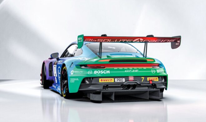 レインボーカラーのポルシェ911 GT3 Rが鈴鹿1000km参戦へ。アブソリュート・レーシングがボッシュとコラボ