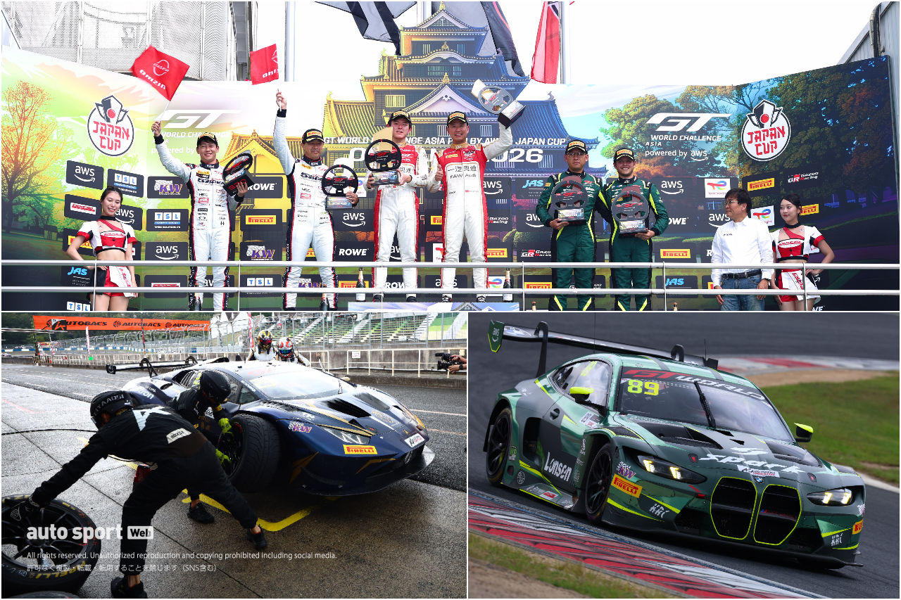 アウディが岡山を完全制覇。初戦はGT-R、2戦目はポルシェの追撃かわし0.089秒差チェッカー／GTWCアジア