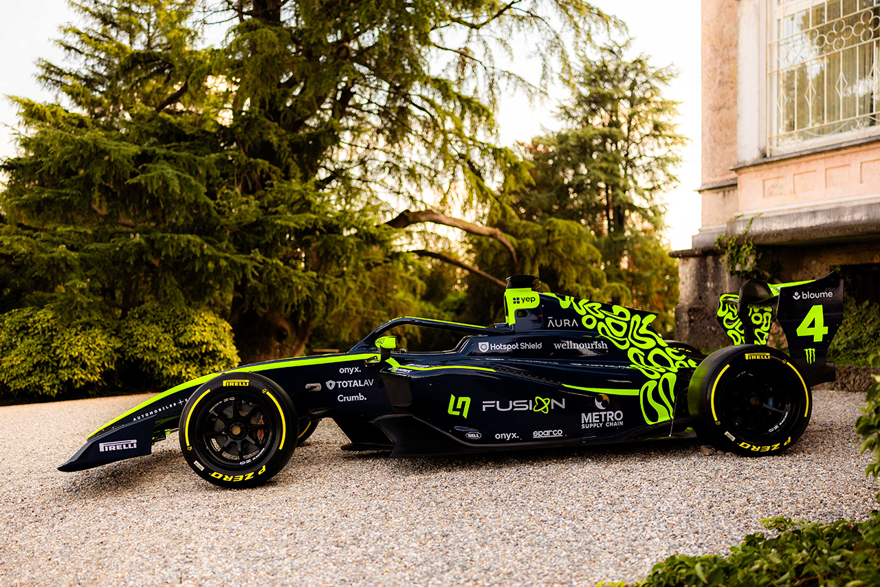ランド・ノリスが設立した『LN4フュージョン』のカラーリングを纏うFIA F3車両