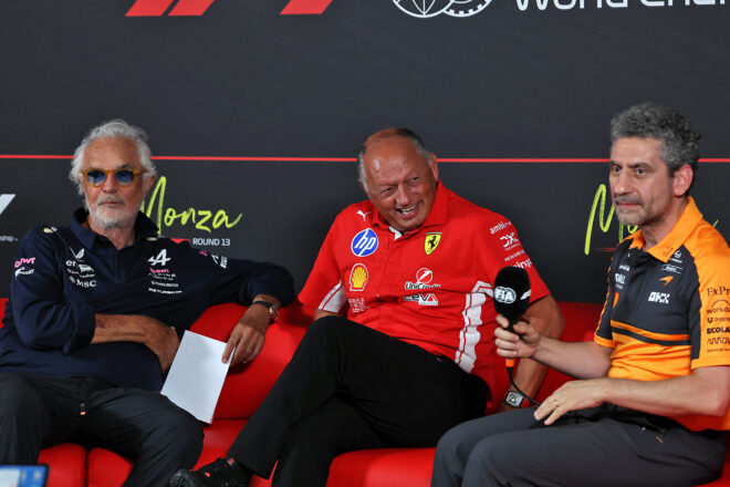 2026年F1第13戦イタリアGP　金曜会見に登壇した3チームの代表者