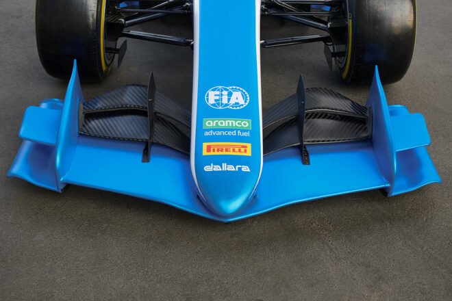2027年シーズンよりFIA F2に投入される新型車両／再設計されたフロントウイング