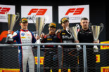 2026年FIA F3第8戦モンツァ　スプリントレース表彰式　優勝加藤大翔（ARTグランプリ／HFDP）、3位山越陽悠（VAR）