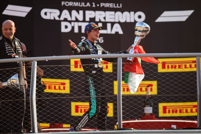 アンドレア・キミ・アントネッリ（メルセデス）が優勝