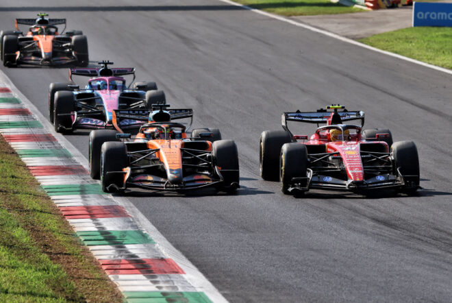 ルイス・ハミルトン（フェラーリ）とオスカー・ピアストリ（マクラーレン）