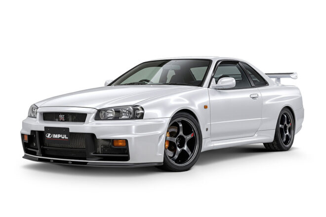 伝説の『GTバンパー』が現代に蘇る。IMPULからR34スカイラインGT-Rの新型フロントバンパーが登場
