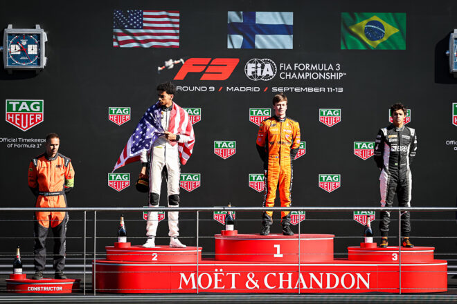 2026年FIA F3第9戦マドリード フィーチャーレース2表彰式