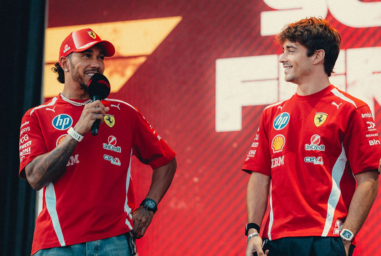 ルイス・ハミルトンとシャルル・ルクレール（フェラーリ）
