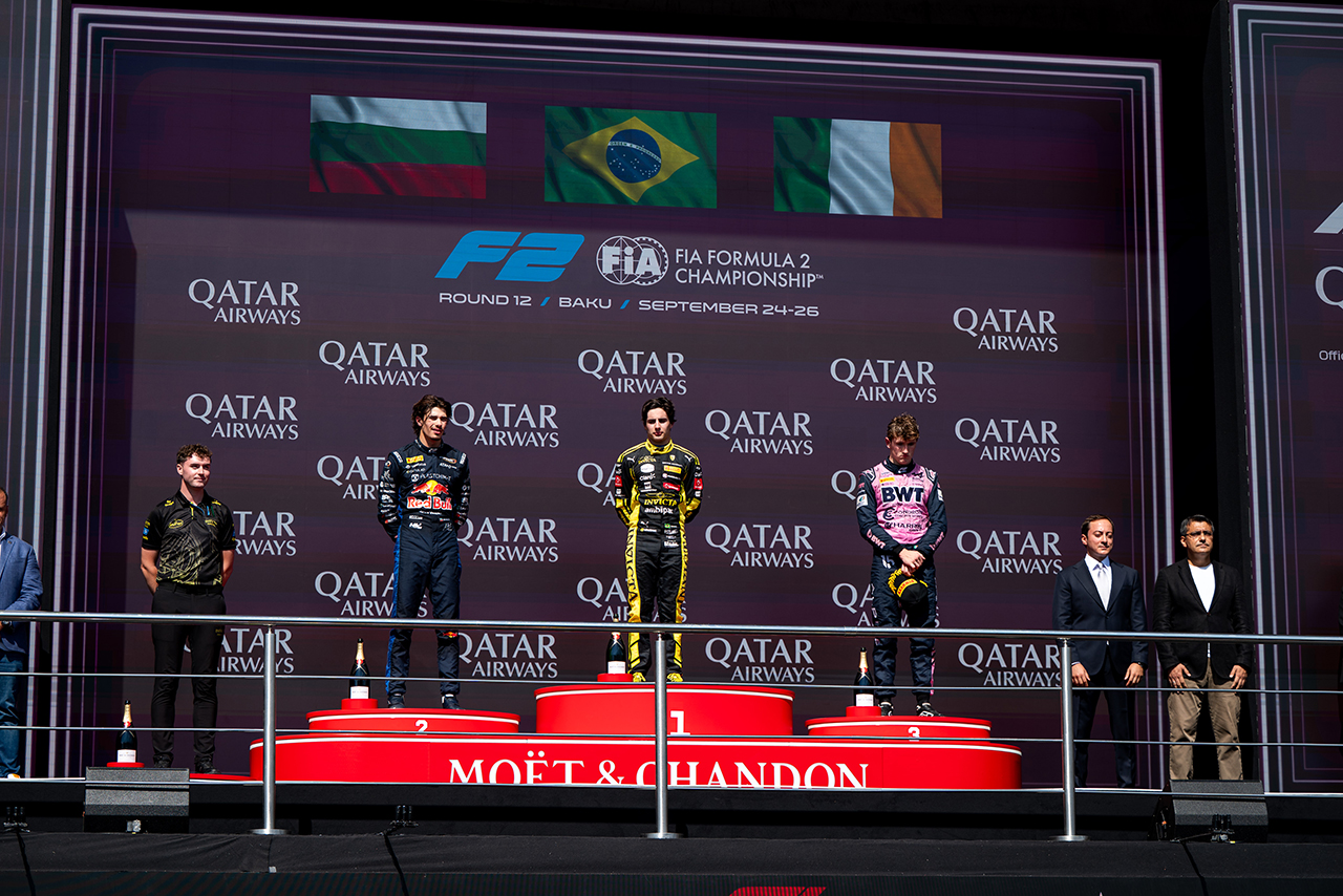 2026年FIA F2第12戦バクー フィーチャーレース2表彰式