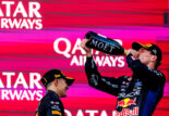 2位マックス・フェルスタッペンと3位アイザック・ハジャー（レッドブル）