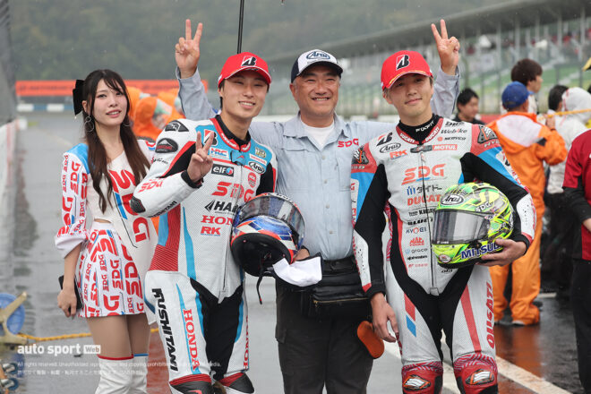 表彰台を獲得した國井勇輝と水野涼／2026全日本ロード第6戦岡山 JSB1000