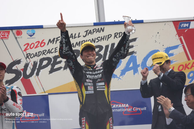 優勝を飾った長島哲太（DUNLOP Racing Team with YAHAGI）／2026全日本ロード第6戦岡山 JSB1000