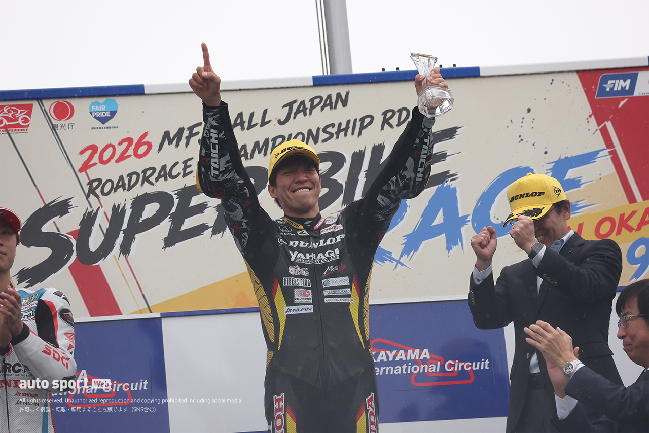 優勝を飾った長島哲太（DUNLOP Racing Team with YAHAGI）／2026全日本ロード第6戦岡山 JSB1000