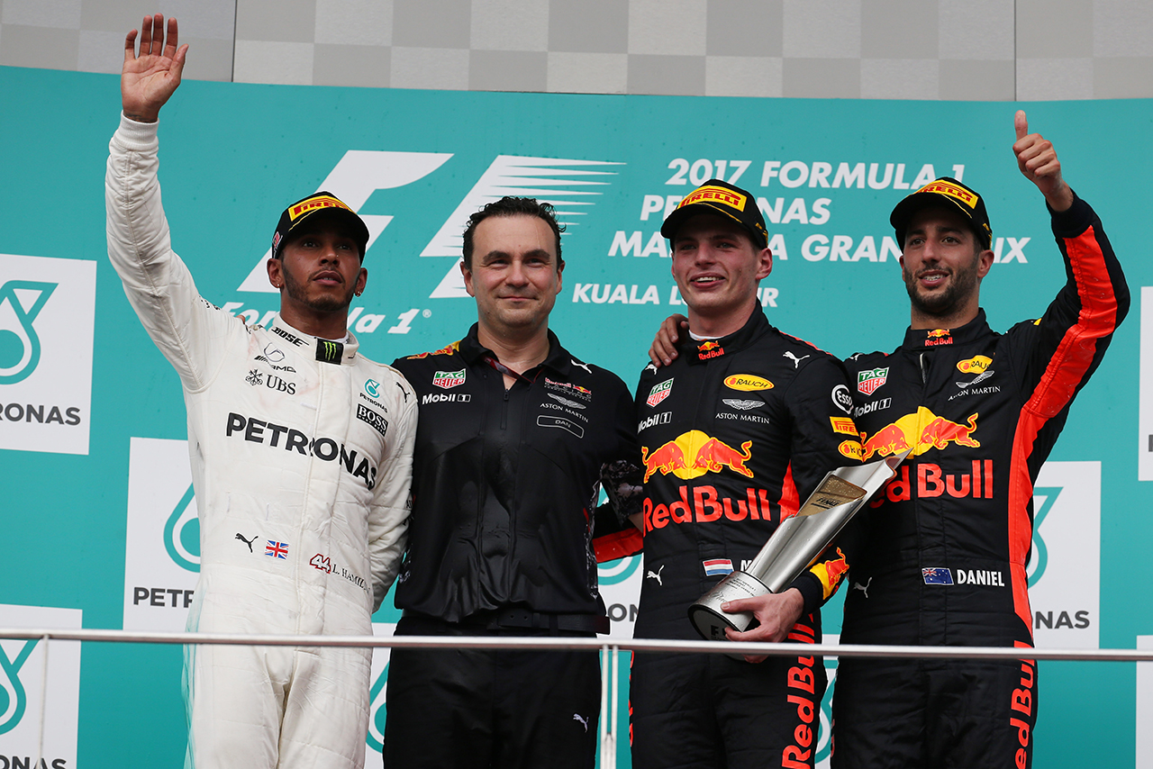 2017年F1第15戦マレーシアGP　表彰式