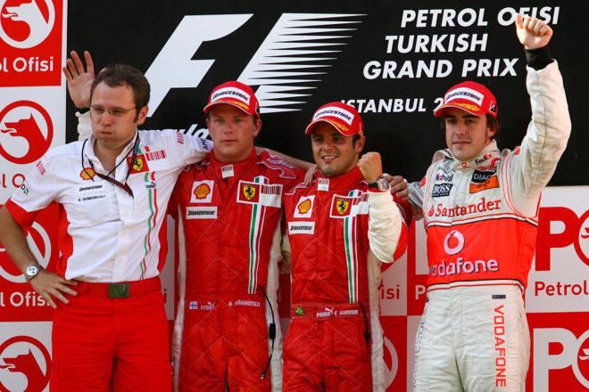 2007年F1第12戦トルコGP表彰式