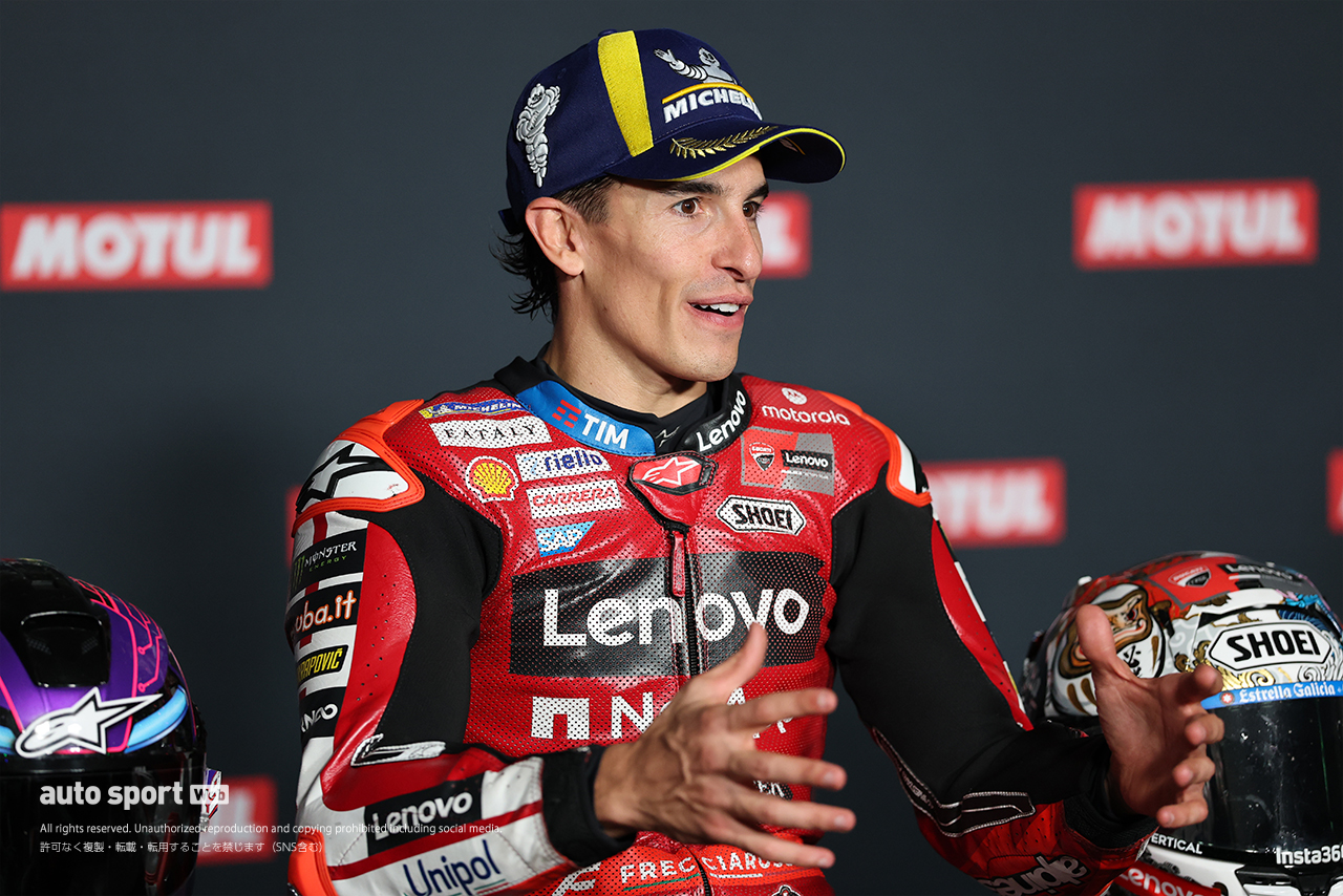 プレスカンファレンスに出席したマルク・マルケス（ドゥカティ・レノボ・チーム）／2026MotoGP第16戦日本GP