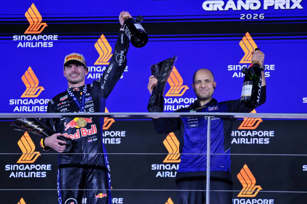 マックス・フェルスタッペン（レッドブル）＆ジャンピエロ・ランビアーゼ（レッドブル ヘッド・オブ・レースエンジニアリング）