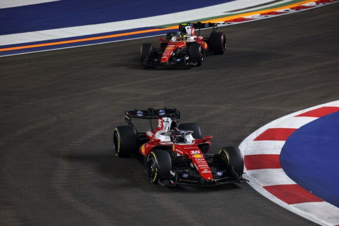 シャルル・ルクレールとルイス・ハミルトン（フェラーリ）