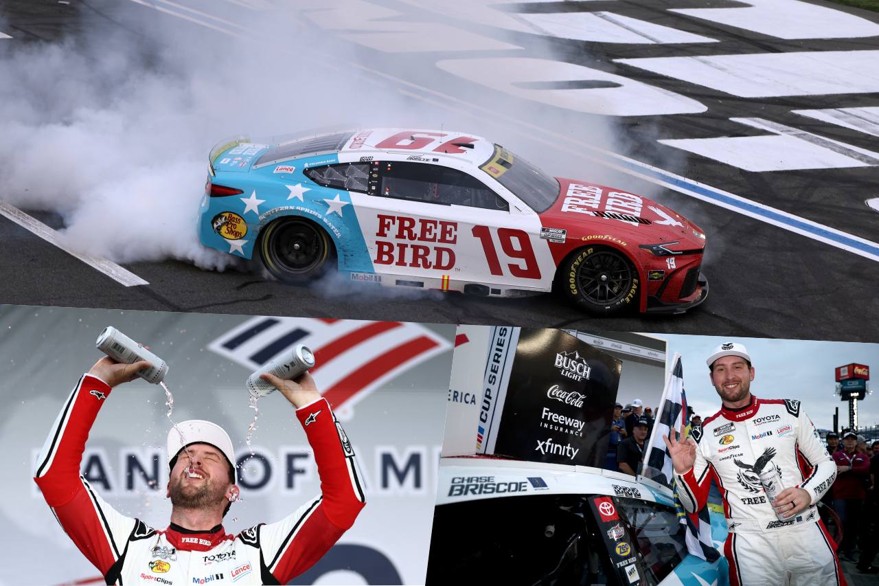 僚友を0.029秒差で撃破。トヨタのブリスコ連勝で一躍“チェイス”のダークホースへ／NASCAR第32戦