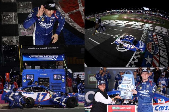 僚友を0.029秒差で撃破。トヨタのブリスコ連勝で一躍“チェイス”のダークホースへ／NASCAR第32戦