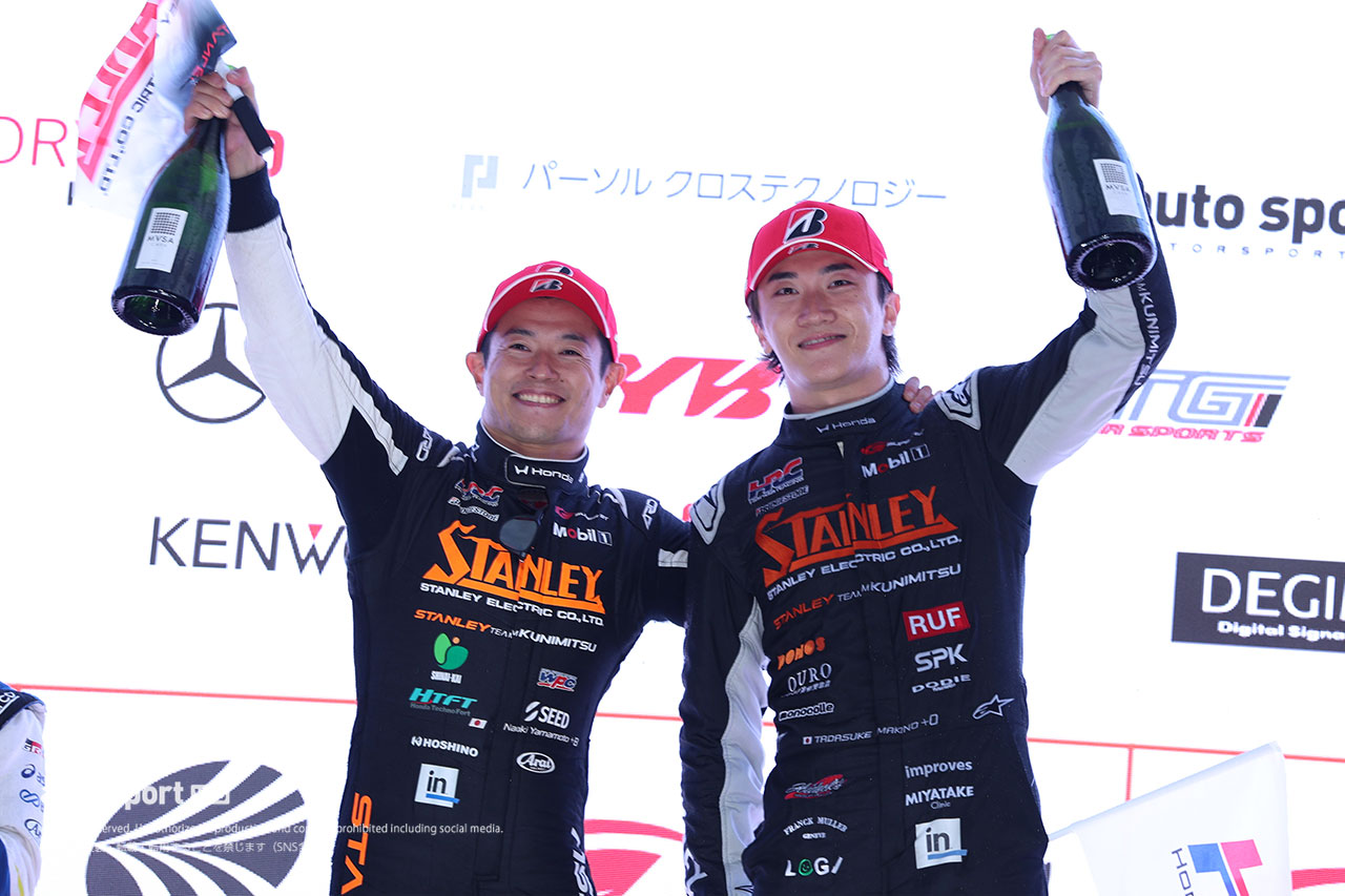 山本尚貴と牧野任祐（STANLEY HRC PRELUDE-GT）