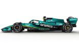 ホンダ製PUを搭載するアストンマーティンF1の2026年型車両『AMR26』にも500戦記念ロゴが掲出される