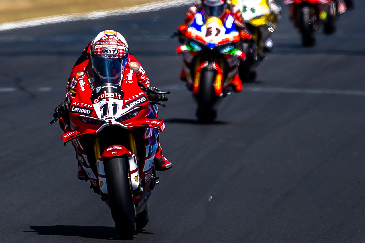 「レノボ・レース・オブ・チャンピオンズ」を走るニッコロ・ブレガ（Aruba.it Racing – Ducati）