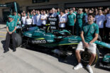 ホンダのF1参戦500戦目を祝い、アストンマーティン・ホンダのメンバーが記念撮影