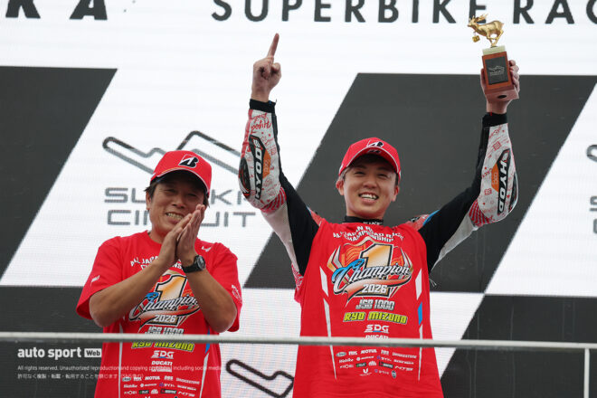 シリーズチャンピオンに輝いた水野涼（SDG DUCATI Team KAGAYAMA）／2026全日本ロード第7戦鈴鹿 JSB1000 レース1